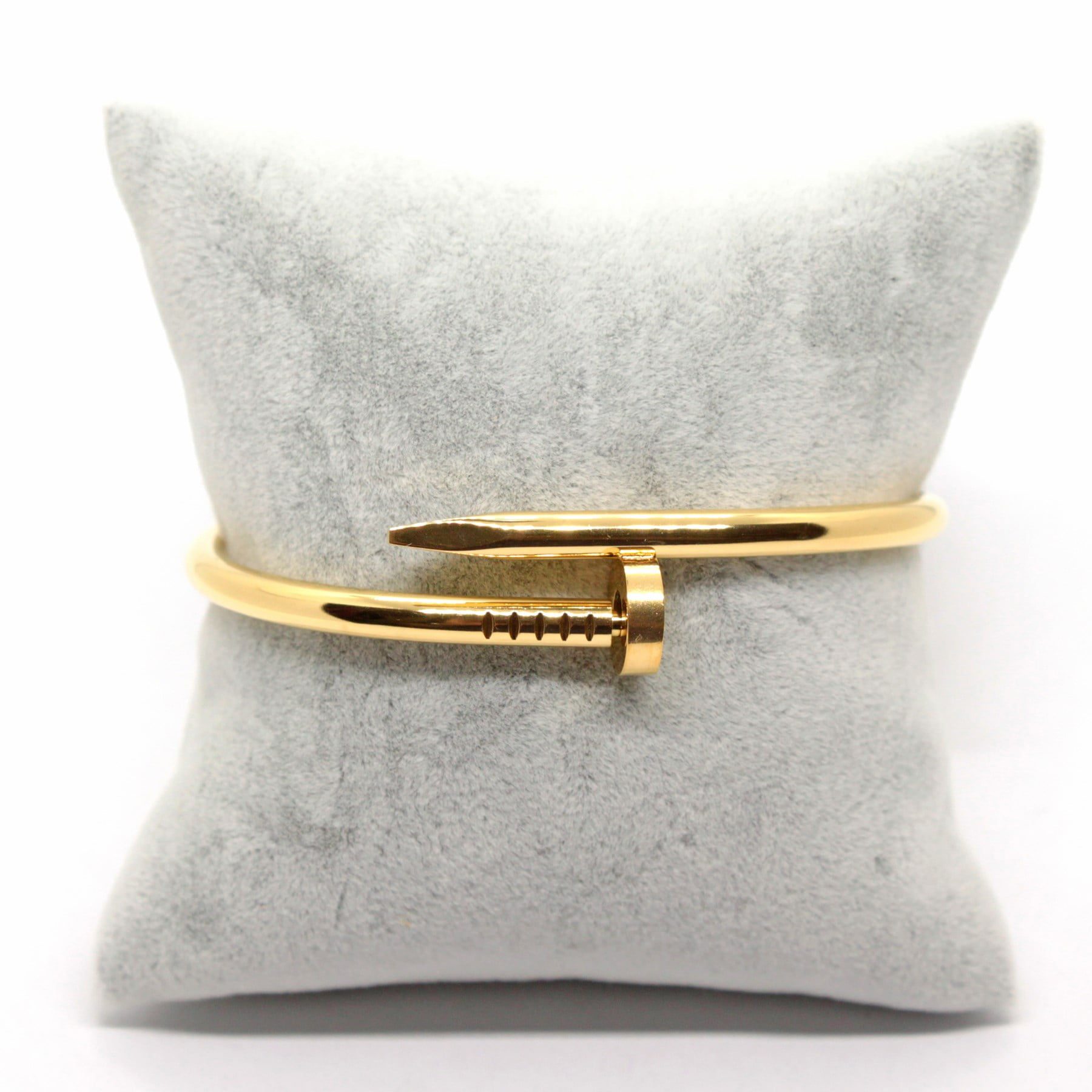 Toptan Altın Renk Unisex Çelik Çivi Kelepçe Bileklik - 1474 4 Toptan Altın Renk Unisex Çelik Çivi Kelepçe Bileklik - 1474 - Görsel 2