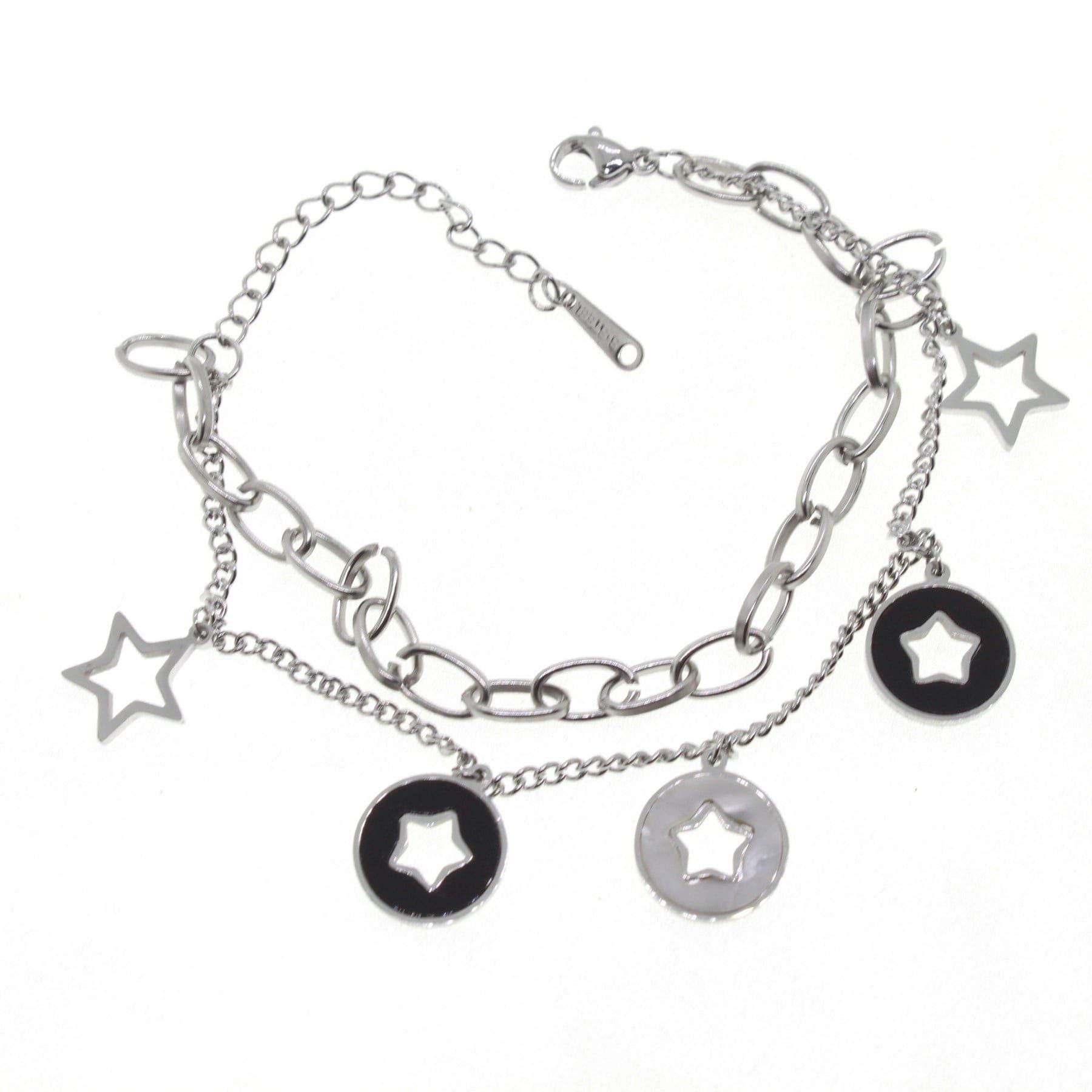 Toptan Gümüş Renk Yıldız Motif Çelik Bileklik - 1551 4 Toptan Gümüş Renk Yıldız Motif Çelik Bileklik - 1551 - Görsel 2