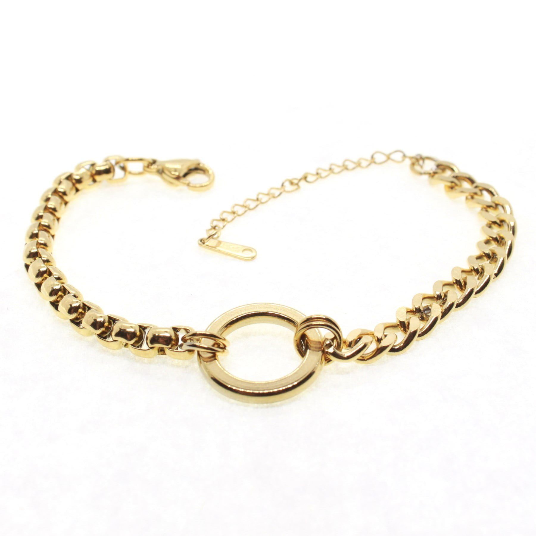 Toptan Altın Renk Yuvarlak Model Unisex Asensör Cadena Zincir Çelik Bileklik - 1634 4 Toptan Altın Renk Yuvarlak Model Unisex Asensör Cadena Zincir Çelik Bileklik - 1634 - Görsel 2