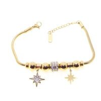 Toptan Altın Renk Taşlı Yıldız Yıldız Pandora Çelik Bileklik - 1607 6 fa17502f4b43434f80f96f90ac58e8dd-toptan taki