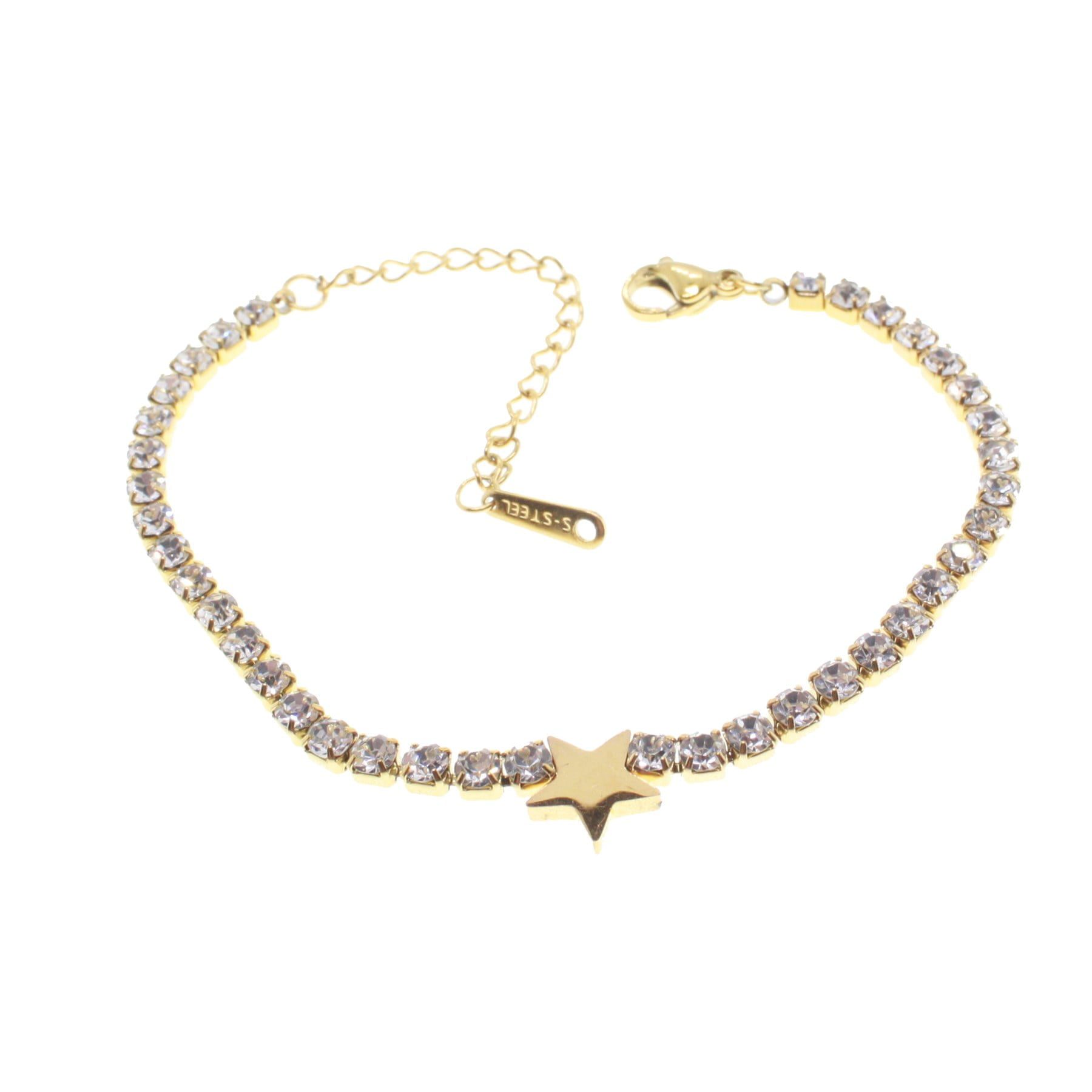 Toptan Altın Renk Su Yolu Yıldız Model Çelik Bileklik - 1657 3 Toptan Altın Renk Su Yolu Yıldız Model Çelik Bileklik - 1657