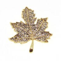 Toptan Altın Renk Yaprak Model Broş - 1699