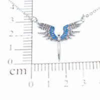 Toptan Gümüş Renk Mikail Meleği Kanatlı Karışık Renkli Taşlı Zirkon Kolye - 1768 12 227cc63cf18240c797acf2f3a6c0b77b-toptan taki