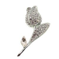 Alternative view of Toptan Gümüş Renk Lale Model Broş - 1753