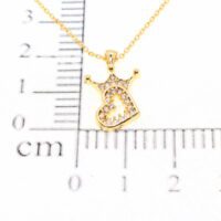 Toptan Altın Renk Zirkon Taşlı Kalp Taç Model Zirkon Kolye - 1783 9 325b42cdf840474c8955a25623959483-toptan taki