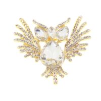 Toptan Altın  Renk Baykuş Model Broş - 1740
