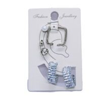 Toptan Gümüş Renk Kombin Küpe Karışık Model  Kıkırdak Küpe  - 999