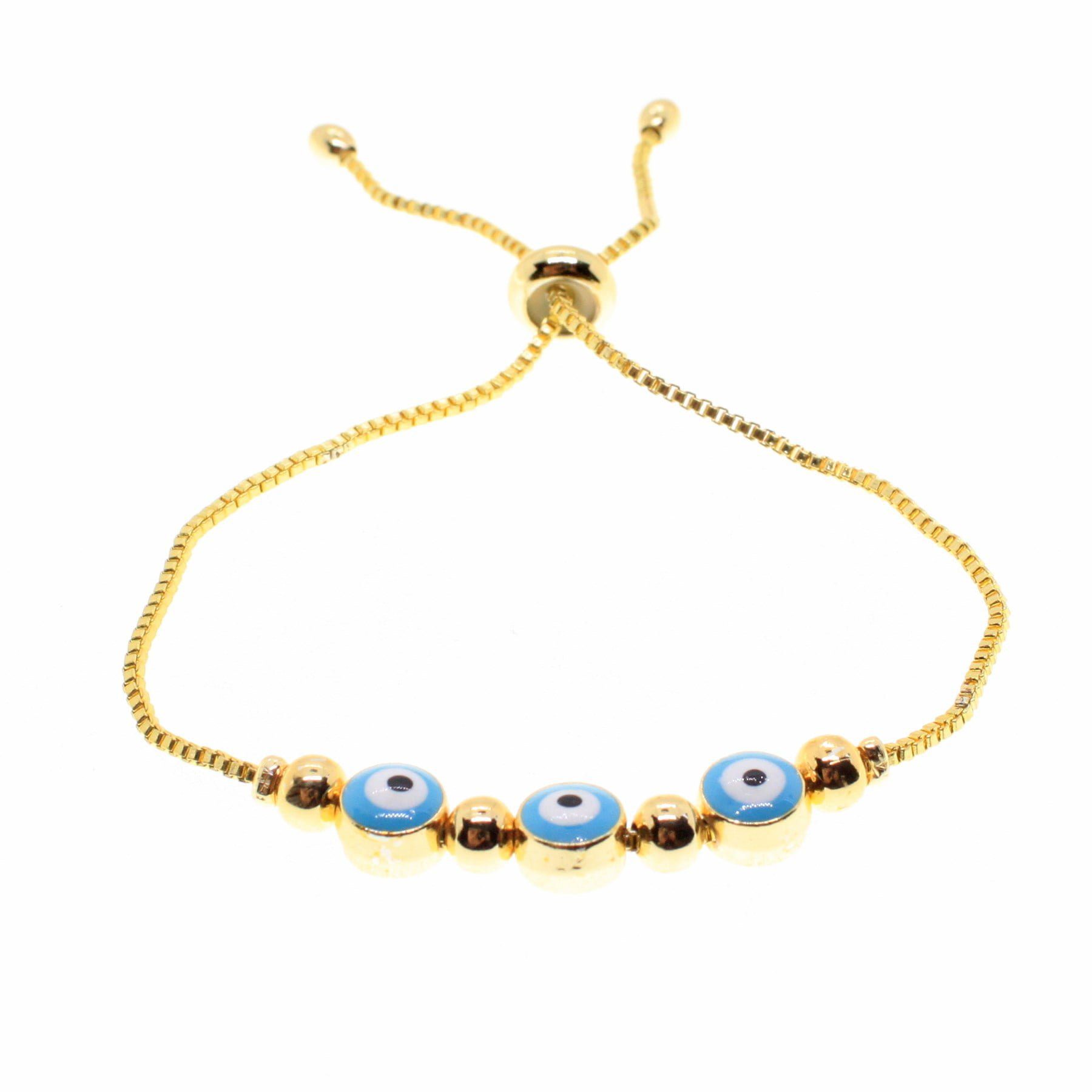 Toptan Altın Renk Turkuaz Göz Üçlü Macun Asansör Bileklik - 1764 3 Toptan Altın Renk Turkuaz Göz Üçlü Macun Asansör Bileklik - 1764