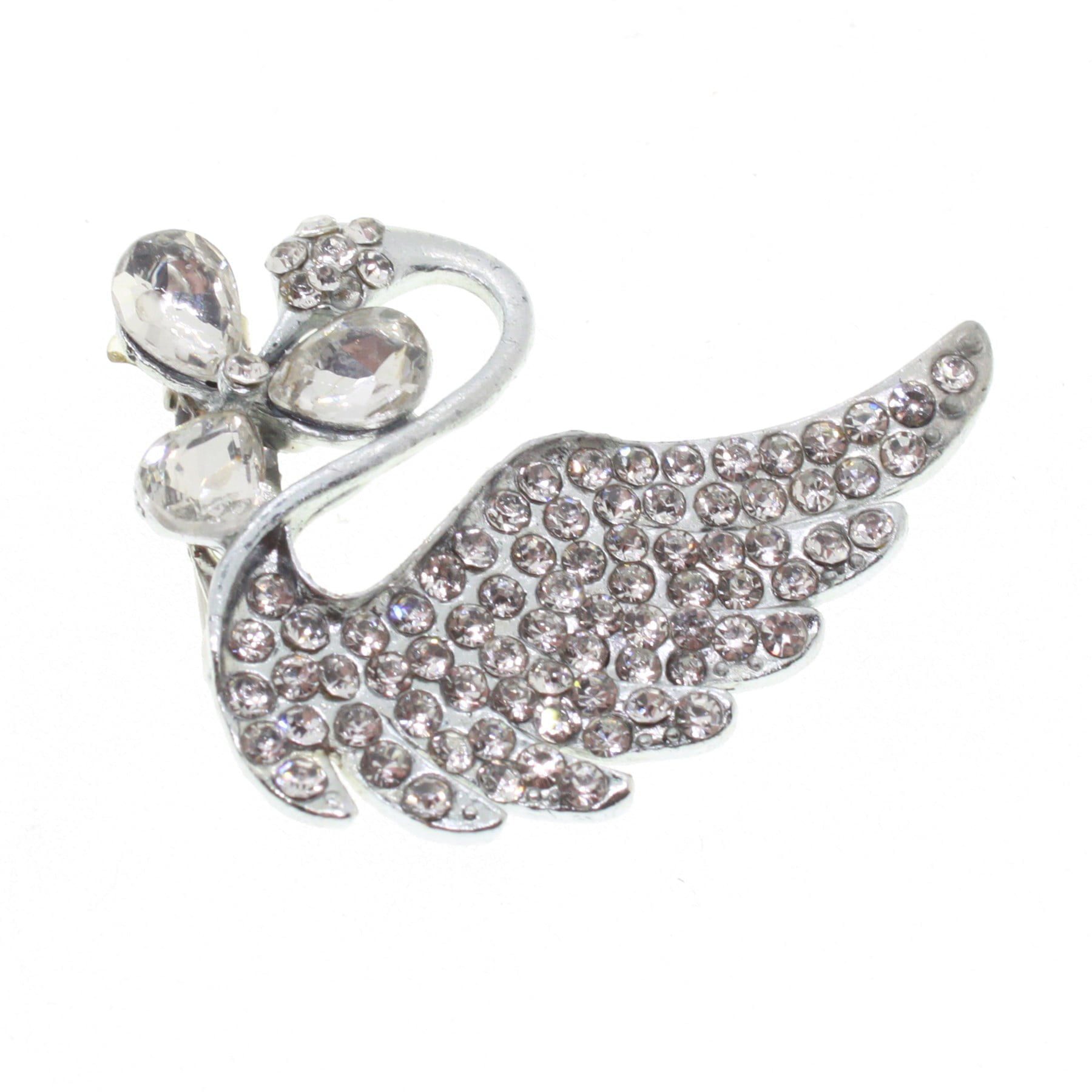 Toptan Gümüş Renk Kuğu Model Broş - 1712 3 Toptan Gümüş Renk Kuğu Model Broş - 1712