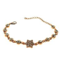 Toptan Antik Bakır Renk Ufak  Kar Tanesi Su Yolu Bileklik - 1920