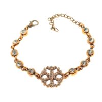 Toptan Antik Bakır Renk Kar Tanesi Su Yolu Bileklik - 1925