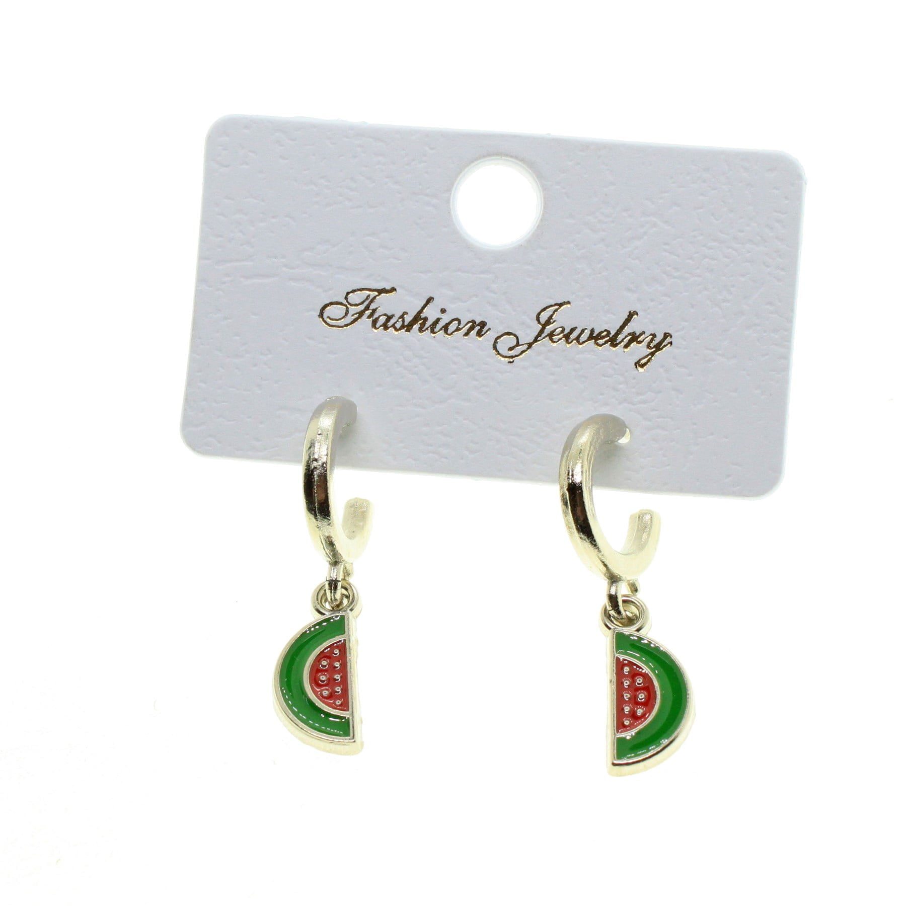 Toptan Gümüş Renk Karpuz Küpe - 1968 3 Toptan Gümüş Renk Karpuz Küpe - 1968