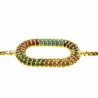 Toptan Altın Renk Renkli Taşlı Oval Model Asansör Zirkon Bileklik - 2034 5 2394aaf22a4948a89b5aaed6b276d1e8-toptan taki