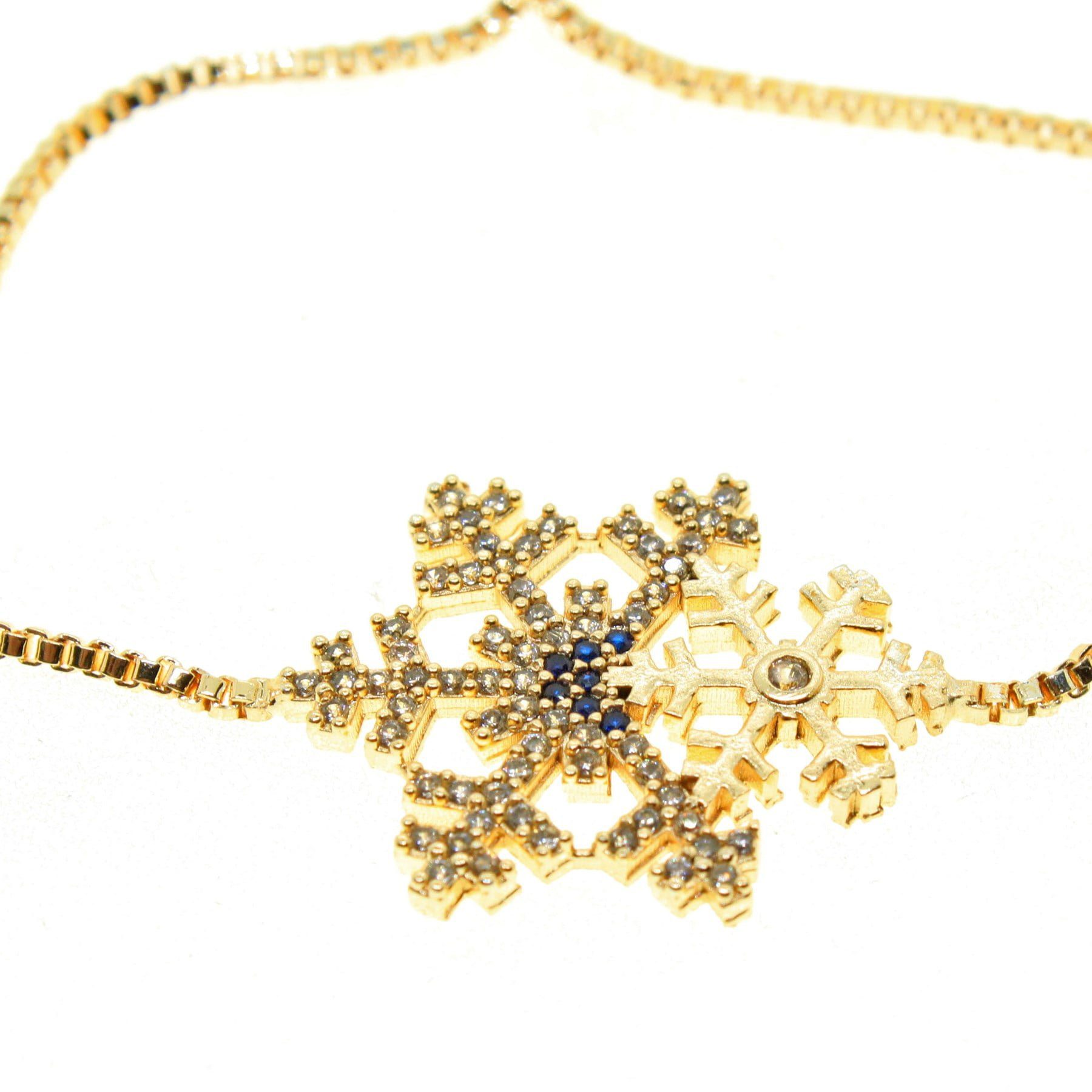 Toptan Altın Renk Kar Tanesi Model Asansör Zirkon Bileklik - 2023 4 Toptan Altın Renk Kar Tanesi Model Asansör Zirkon Bileklik - 2023 - Görsel 2