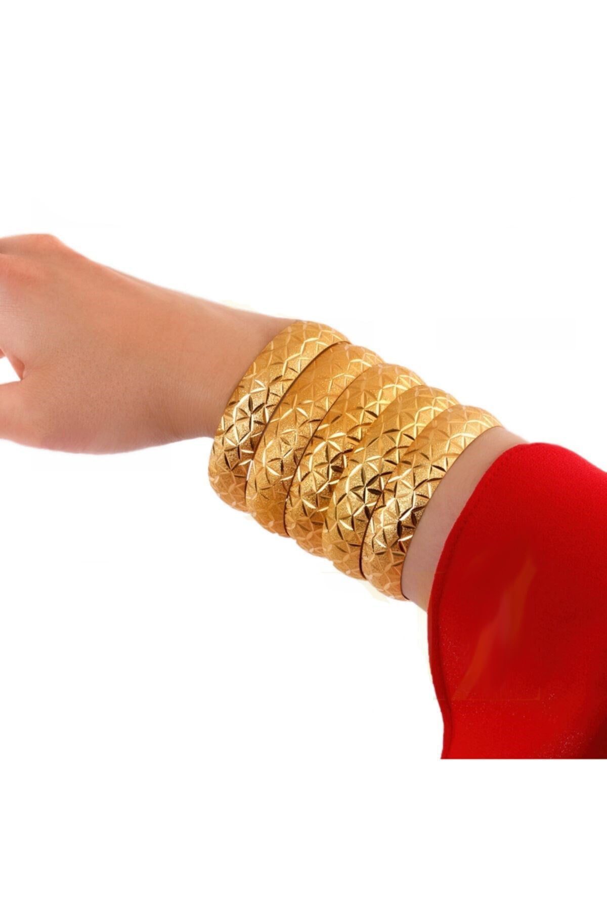 Toptan 22 Ayar Altın Kaplama 1.5 Cm Yıldız Desen Bilezik 1 Adet - 2149 3 Toptan 22 Ayar Altın Kaplama 1.5 Cm Yıldız Desen Bilezik 1 Adet - 2149