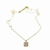 Toptan Altın Renk Beyaz Kare Taşlı Kare Model Zirkon Kolye - 2206 10 0439e370011a48dd989b325626177390-toptan taki