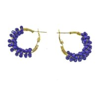 Toptan Altın Renk Mavi Boncuk Şık Düz Pollyanna El İşi Kombin Küpe - 2259 7 06fc4771c07b4f139ca8fd959cad0b45-toptan taki