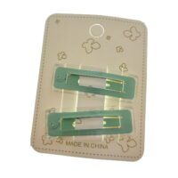 Alternative view of Toptan Renkli Kadın Kız Geometrik Şirin İkili Çıtçıt Toka -  2200