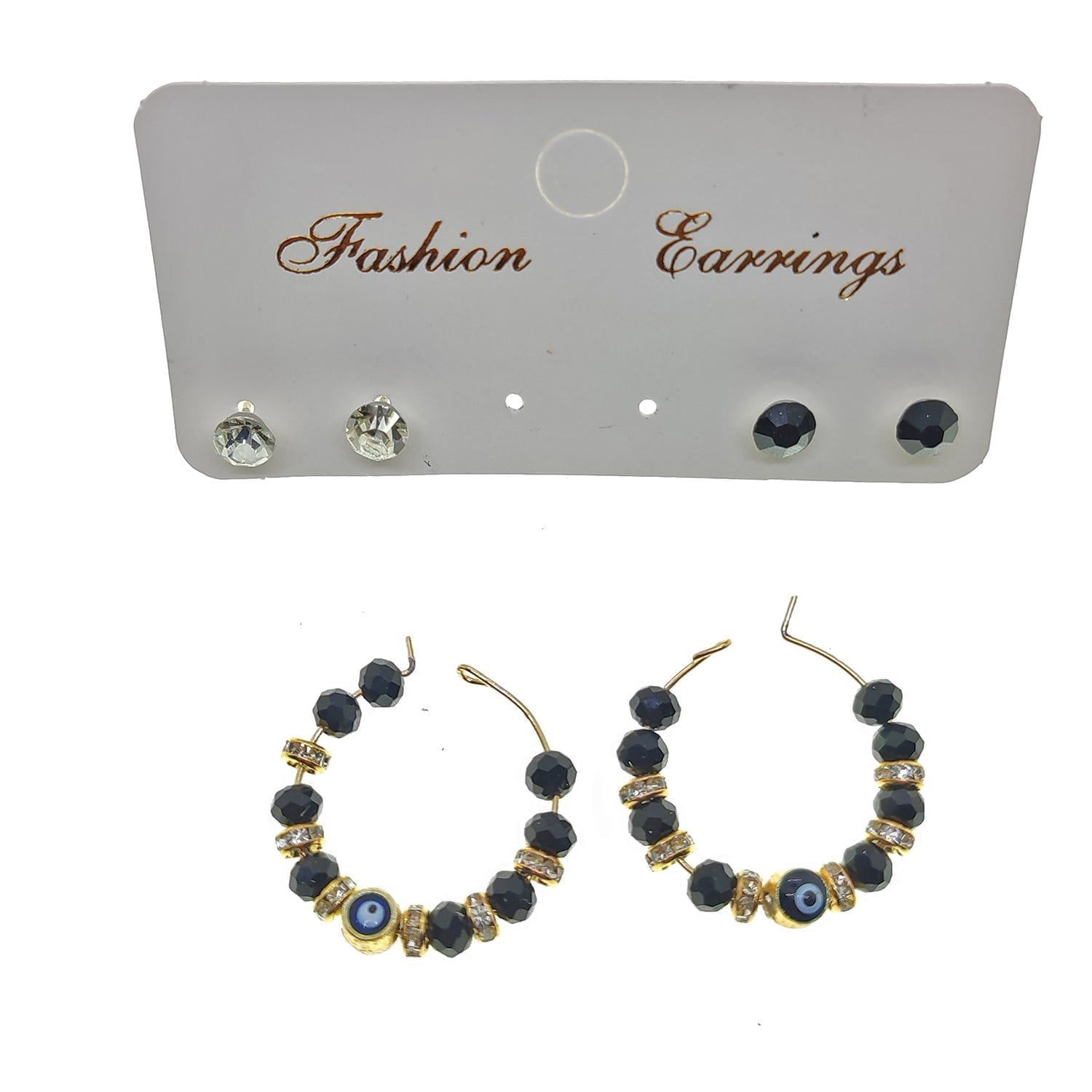 Toptan Altın Renk Siyah Boncuk Şık Sallantılı El İşi Kombin Küpe - 2238 3 Toptan Altın Renk Siyah Boncuk Şık Sallantılı El İşi Kombin Küpe - 2238