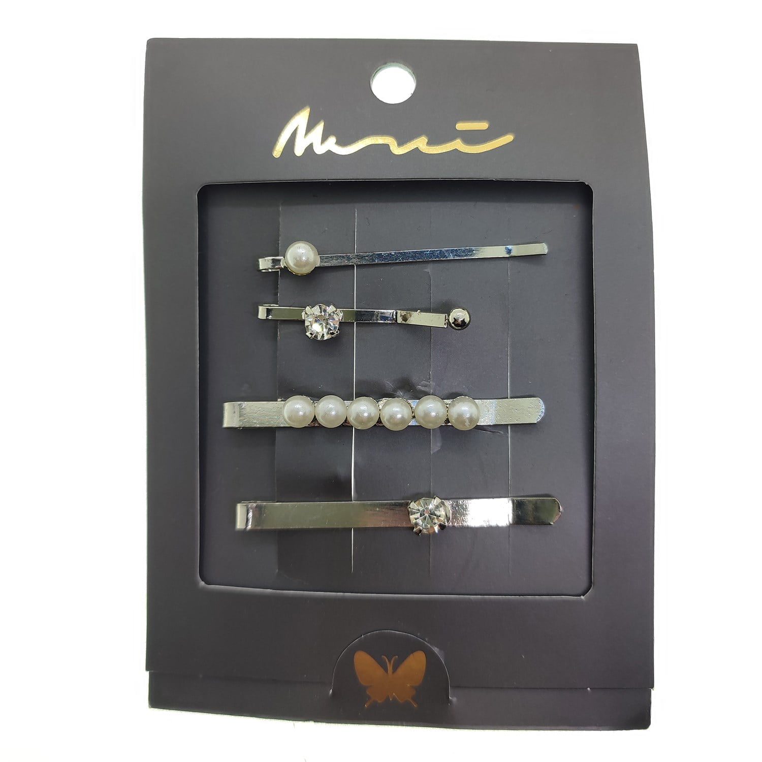 Toptan Gümüş Renk İncili Kombin Yan Toka - 2266 3 Toptan Gümüş Renk İncili Kombin Yan Toka - 2266