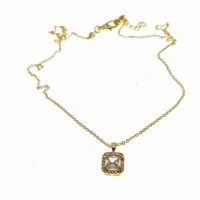 Toptan Altın Renk Beyaz Kare Taşlı Kare Model Zirkon Kolye - 2206 8 fed789a3353348c8b23e1c43bf21f8d4-toptan taki