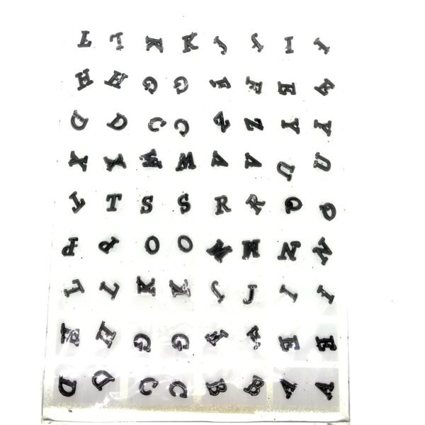 Toptan Siyah Renk Harf Set Küpe - 2280