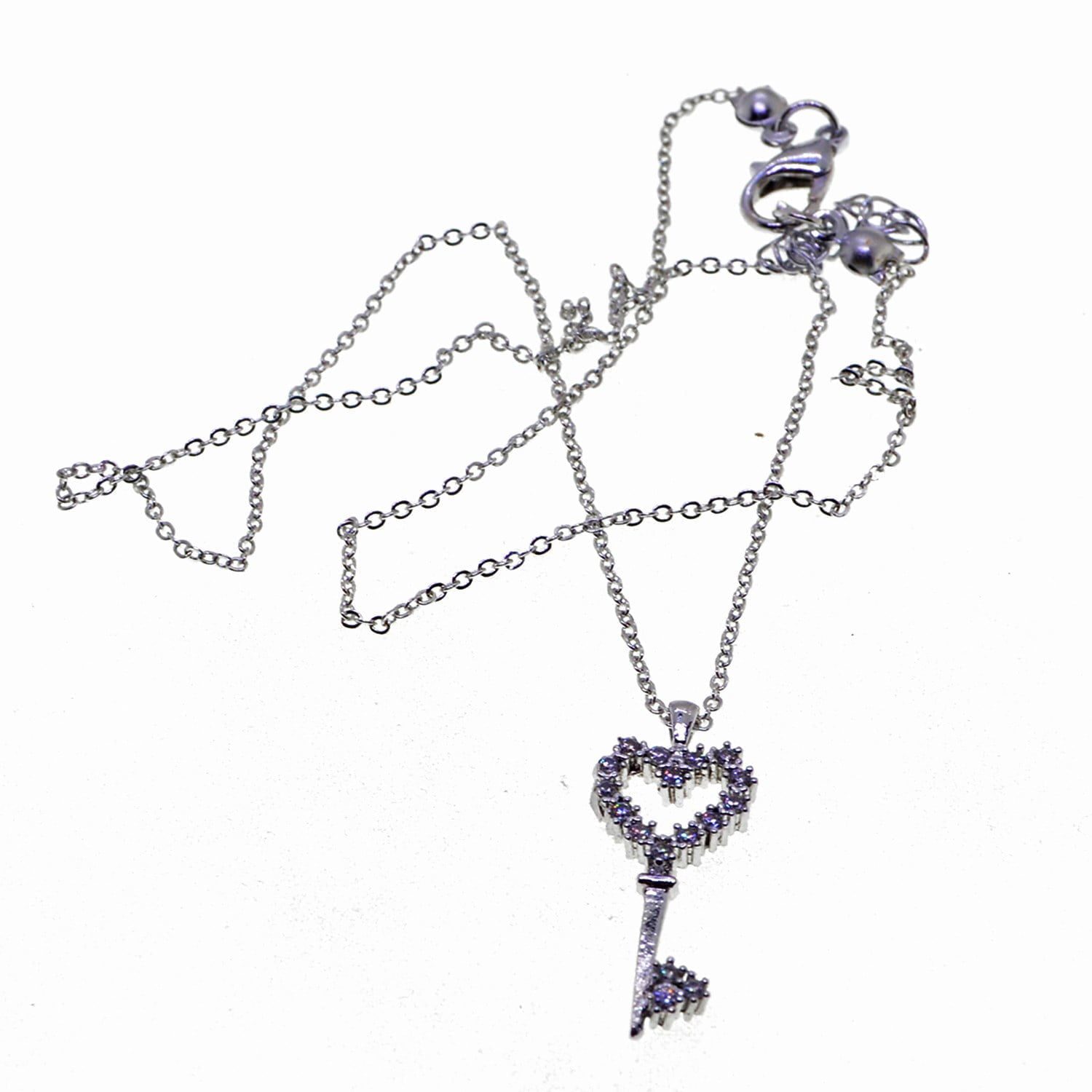 Toptan Gümüş Renk Anahtar Model Zirkon Kolye - 2310 4 Toptan Gümüş Renk Anahtar Model Zirkon Kolye - 2310 - Görsel 2