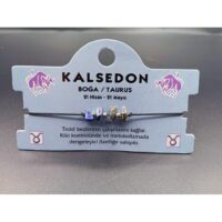 Toptan Doğaltaş Boğa Burçu Kalsedon Taşı Burç Bileklik  - 2327