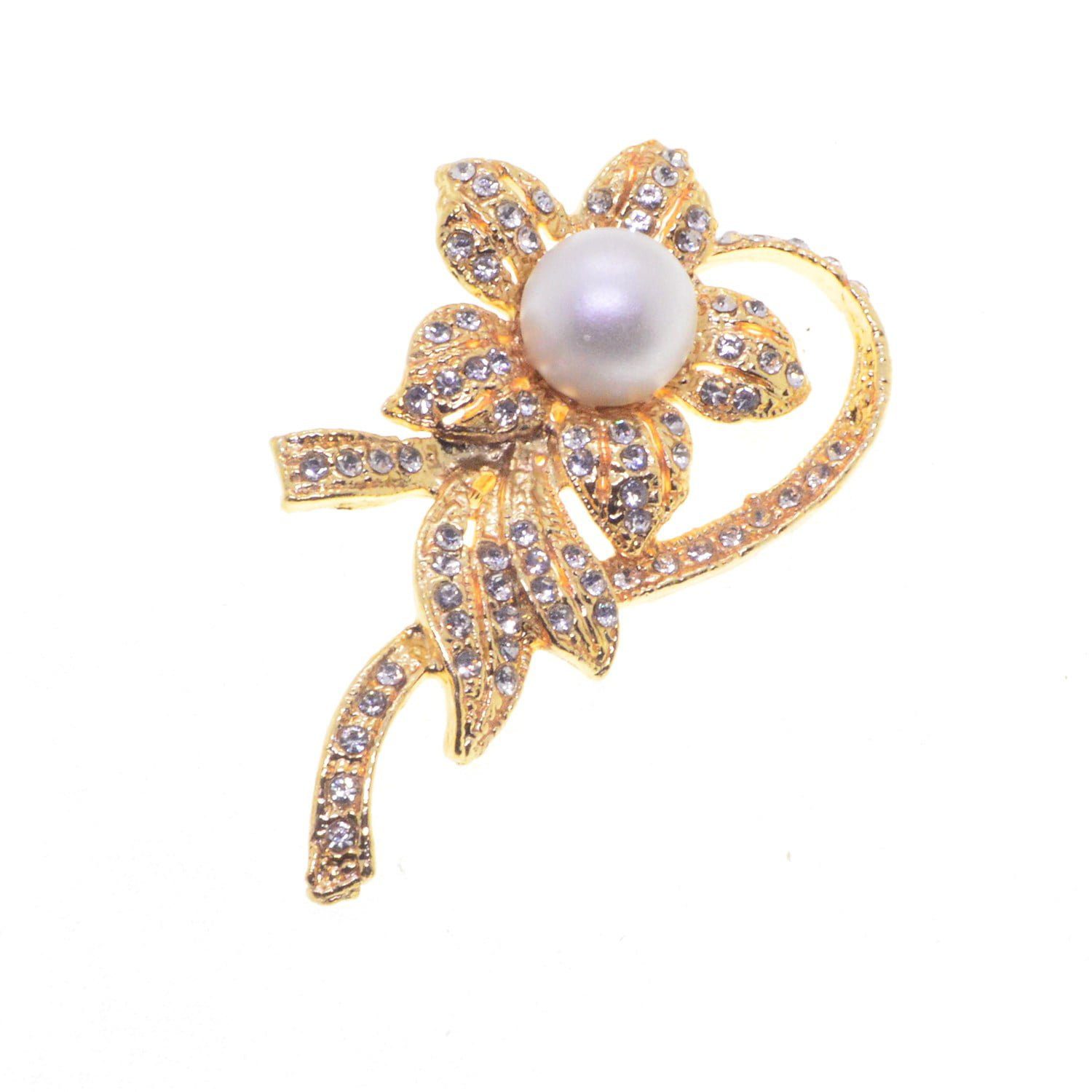 Toptan Altın Renk Çiçek Model Broş - 2353 3 Toptan Altın Renk Çiçek Model Broş - 2353