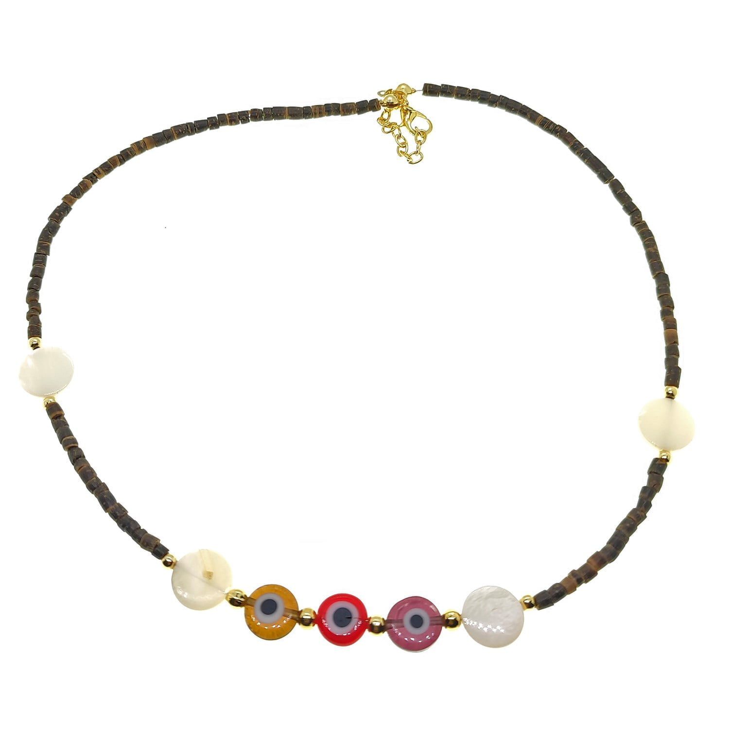 Toptan Altın Renk Kristal Cam Boncuk Karışık Yazlık Kolye - 2155 10 Toptan Altın Renk Kristal Cam Boncuk Karışık Yazlık Kolye - 2155 - Görsel 8