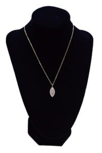 Alternative view of Toptan Altın Renk Yaprak Çelik Kolye - 2507