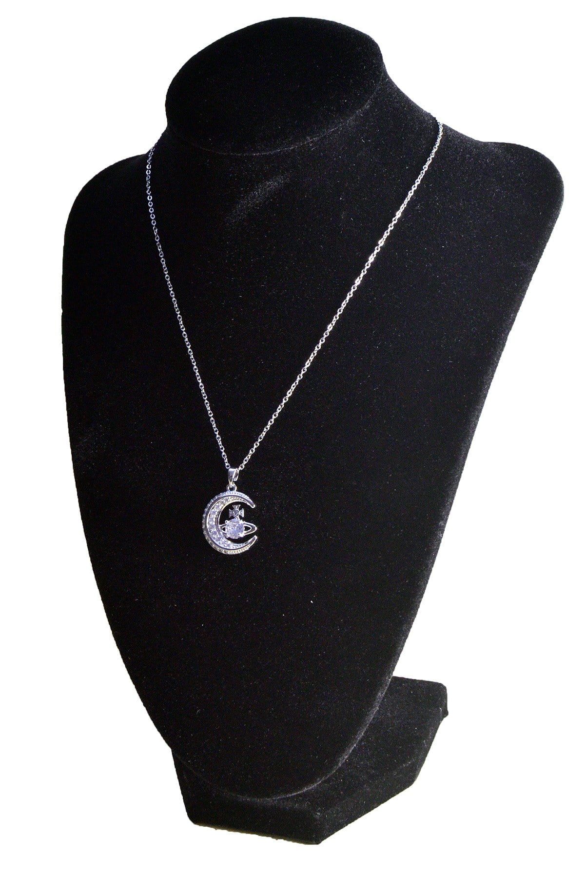 Toptan Gümüş Renk Hilal Çelik Kolye - 2423 4 Toptan Gümüş Renk Hilal Çelik Kolye - 2423 - Görsel 2