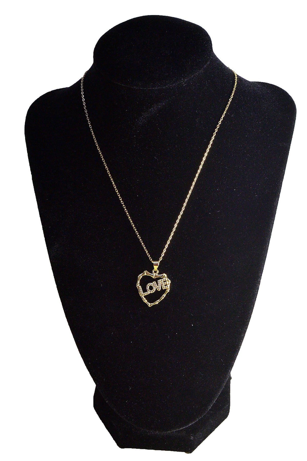 Toptan Altın Renk Kalp Love Çelik Kolye - 2453 4 Toptan Altın Renk Kalp Love Çelik Kolye - 2453 - Görsel 2