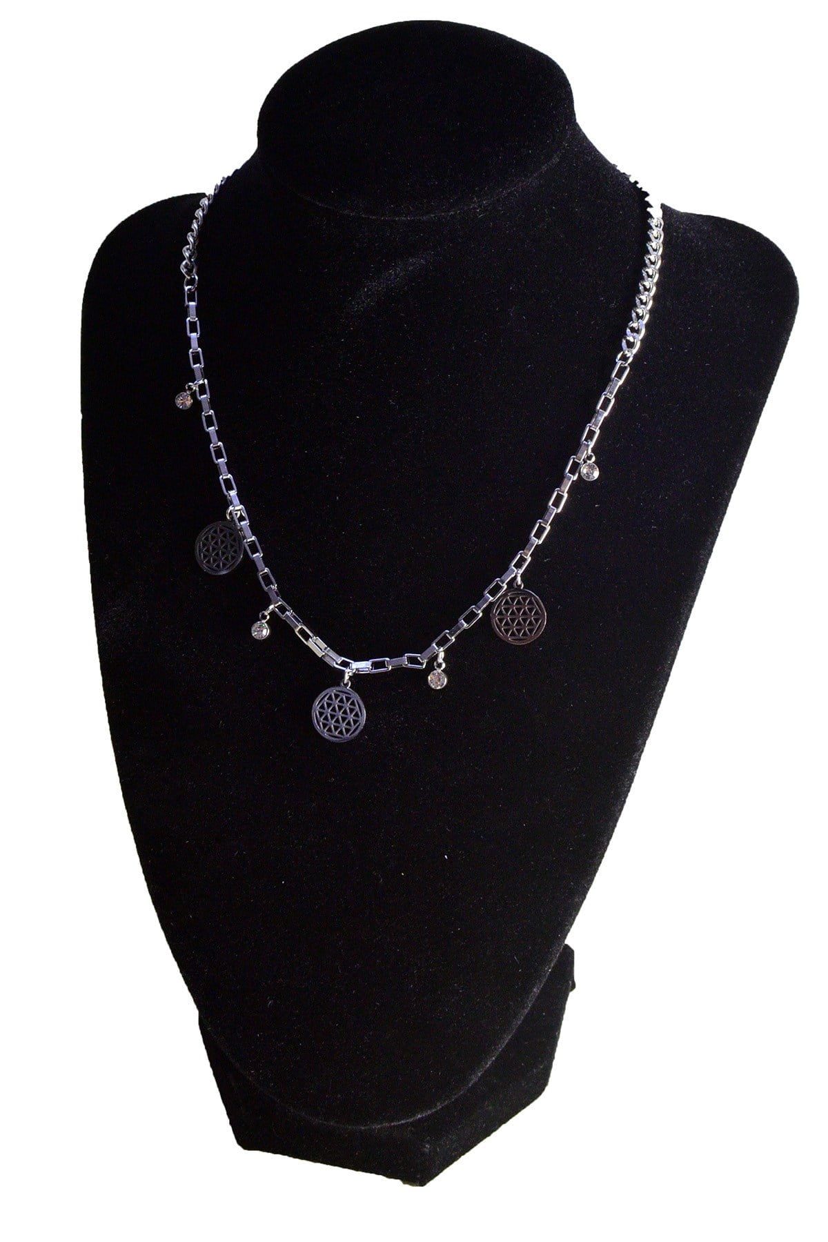 Toptan Gümüş Renk Petek Çelik Kolye - 2451 4 Toptan Gümüş Renk Petek Çelik Kolye - 2451 - Görsel 2