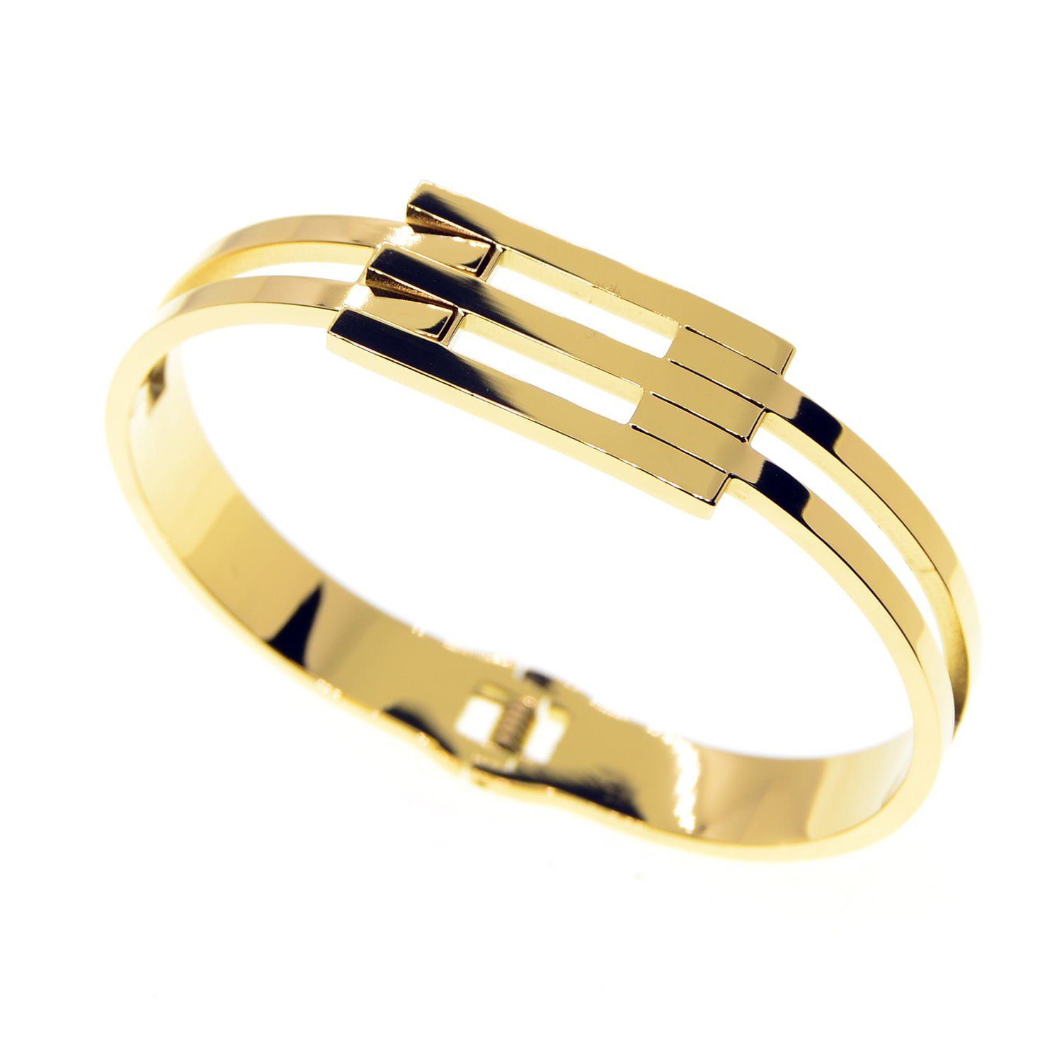 Toptan Altın Renk Kaburga Model Çelik Kelepçe Bileklik - 2658 4 Toptan Altın Renk Kaburga Model Çelik Kelepçe Bileklik - 2658 - Görsel 2