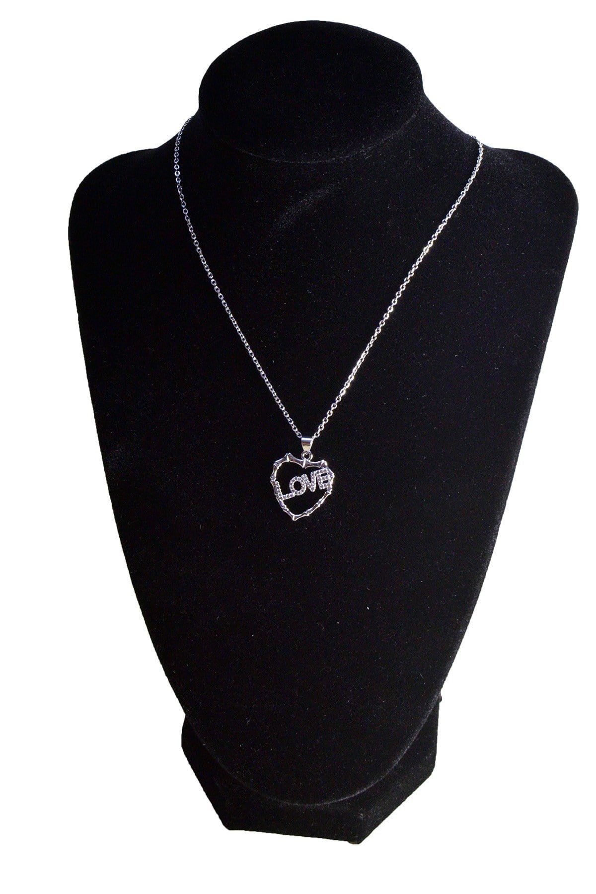 Toptan Gümüş Renk Kalp Love Çelik Kolye - 2452 4 Toptan Gümüş Renk Kalp Love Çelik Kolye - 2452 - Görsel 2