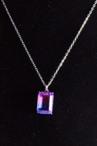 Toptan Gümüş Renk Dikdörtgen Çelik Kolye - 2432