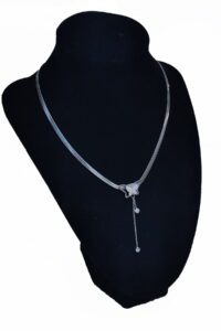 Toptan Gümüş Renk İtalyan Kelebek Sallantılı Çelik Kolye - 2529 6 736ae757039d432185f3a1be0b554835-toptan taki