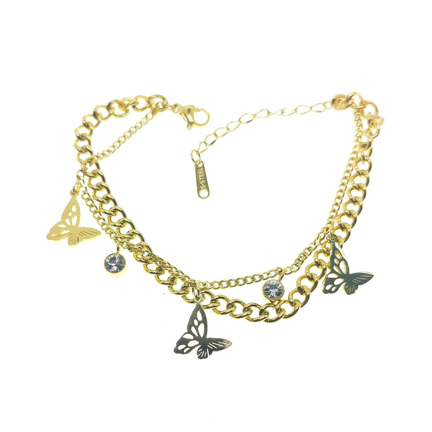 Toptan Altın Renk Kelebek Çelik Bileklik - 2616 4 Toptan Altın Renk Kelebek Çelik Bileklik - 2616 - Görsel 2