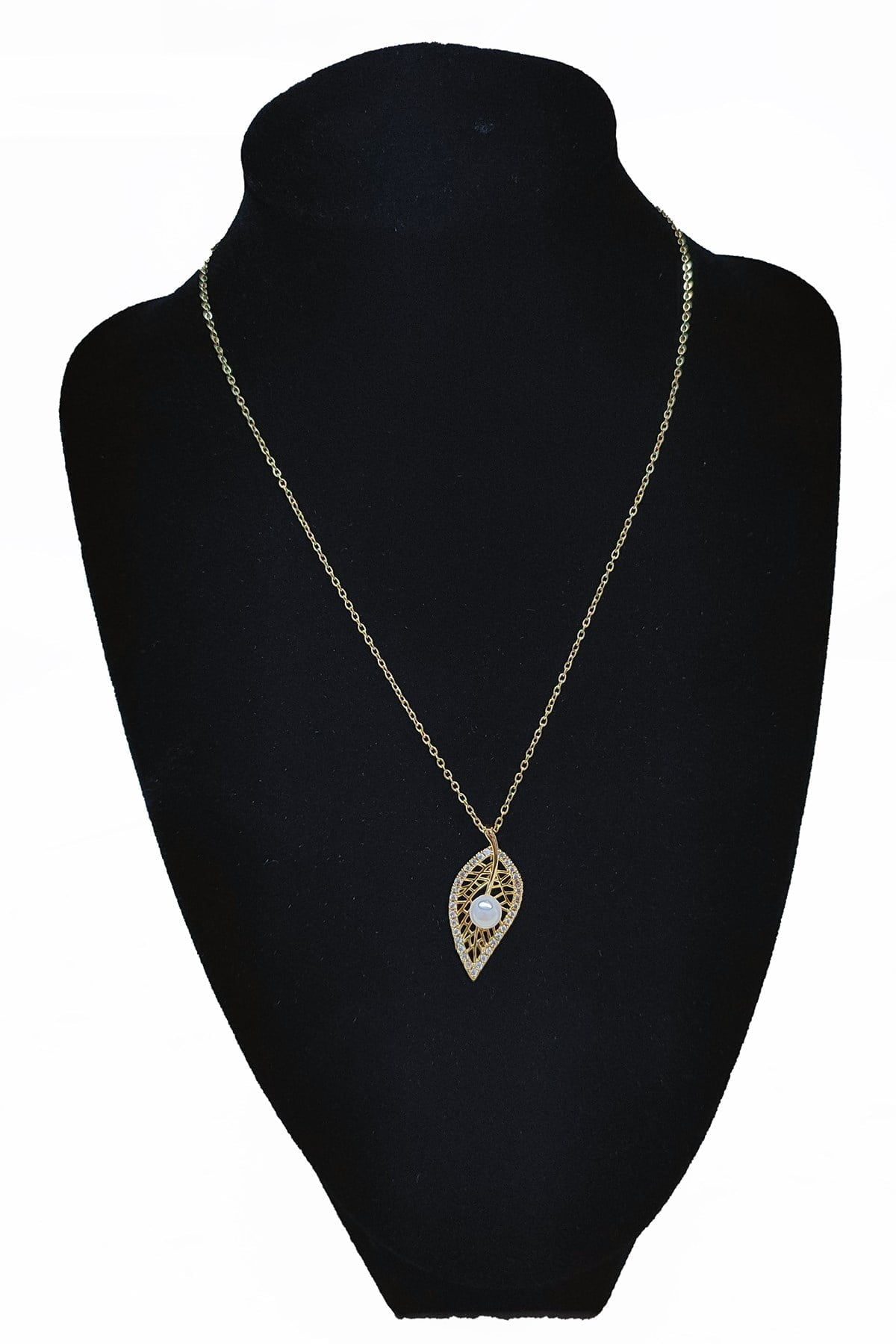 Toptan Altın Renk Yaprak İncili Çelik Kolye - 2533 4 Toptan Altın Renk Yaprak İncili Çelik Kolye - 2533 - Görsel 2