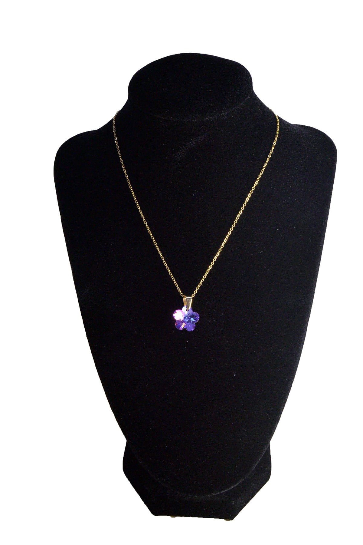 Toptan Altın Renk Yonca Morumsu Renk Çelik Kolye - 2470 4 Toptan Altın Renk Yonca Morumsu Renk Çelik Kolye - 2470 - Görsel 2