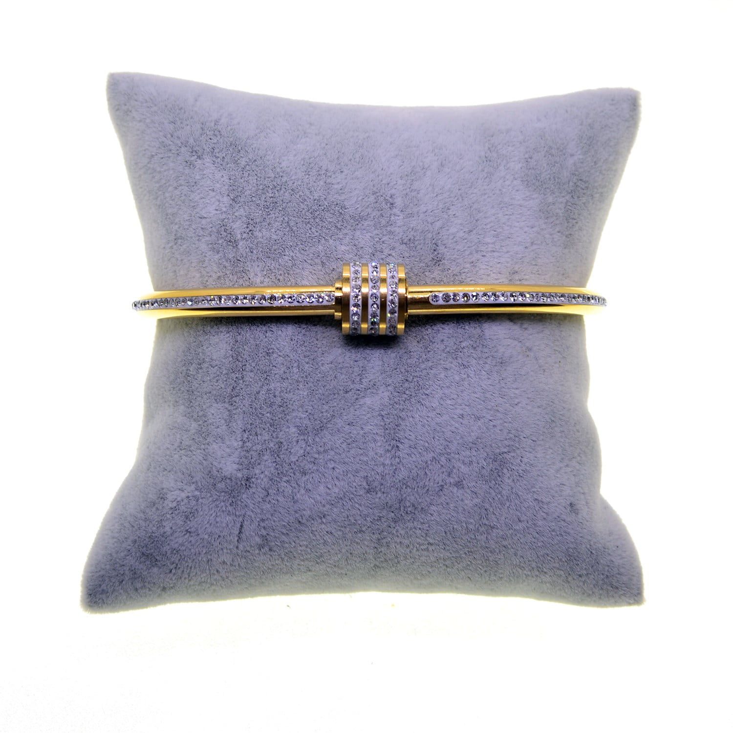 Toptan Altın Renk Taşlı Topuz Model Çelik Kelepçe Bileklik - 2636 4 Toptan Altın Renk Taşlı Topuz Model Çelik Kelepçe Bileklik - 2636 - Görsel 2