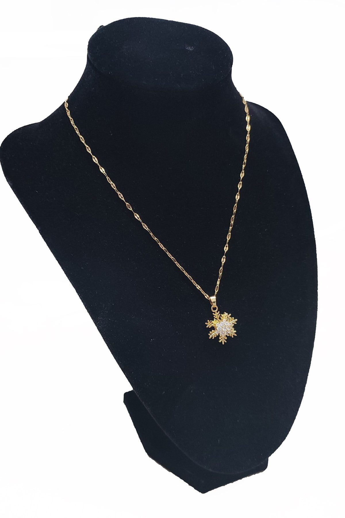 Toptan Altın Renk Hareketli Kar Tanesi Çelik Kolye - 2531 4 Toptan Altın Renk Hareketli Kar Tanesi Çelik Kolye - 2531 - Görsel 2