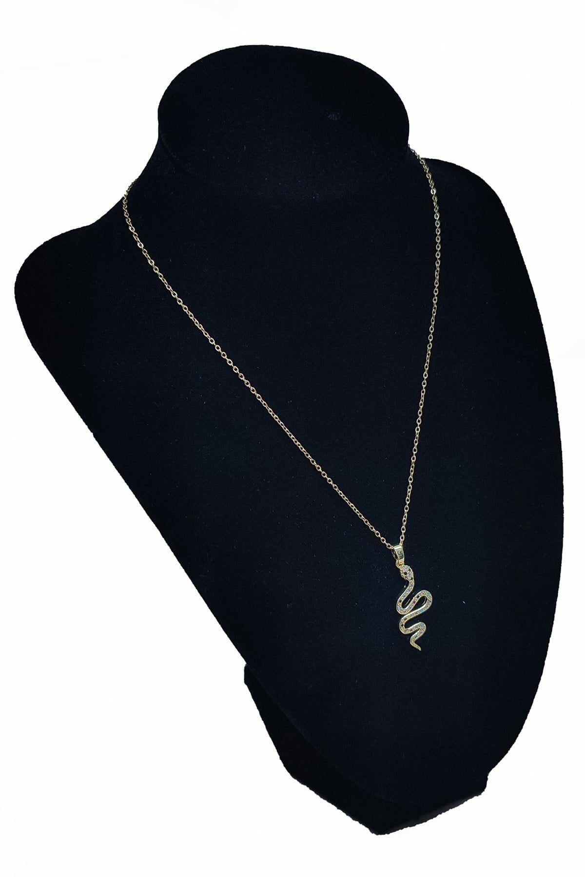 Toptan Altın Renk Sf Zincir Renkli Taşlı Yılan Çelik Kolye - 2545 4 Toptan Altın Renk Sf Zincir Renkli Taşlı Yılan Çelik Kolye - 2545 - Görsel 2