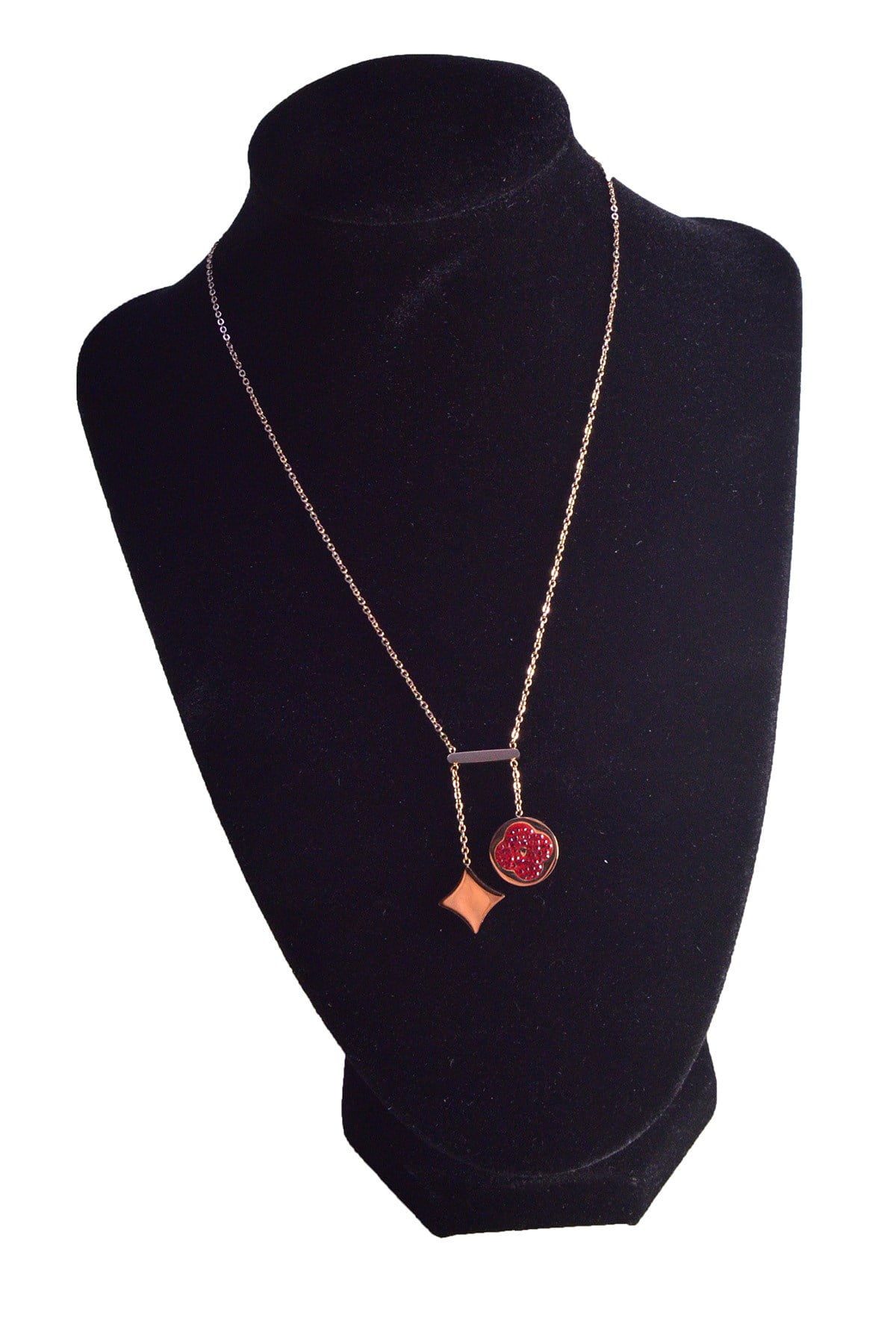 Toptan Rose Renk Sallantılı Çelik Kolye - 2466 4 Toptan Rose Renk Sallantılı Çelik Kolye - 2466 - Görsel 2