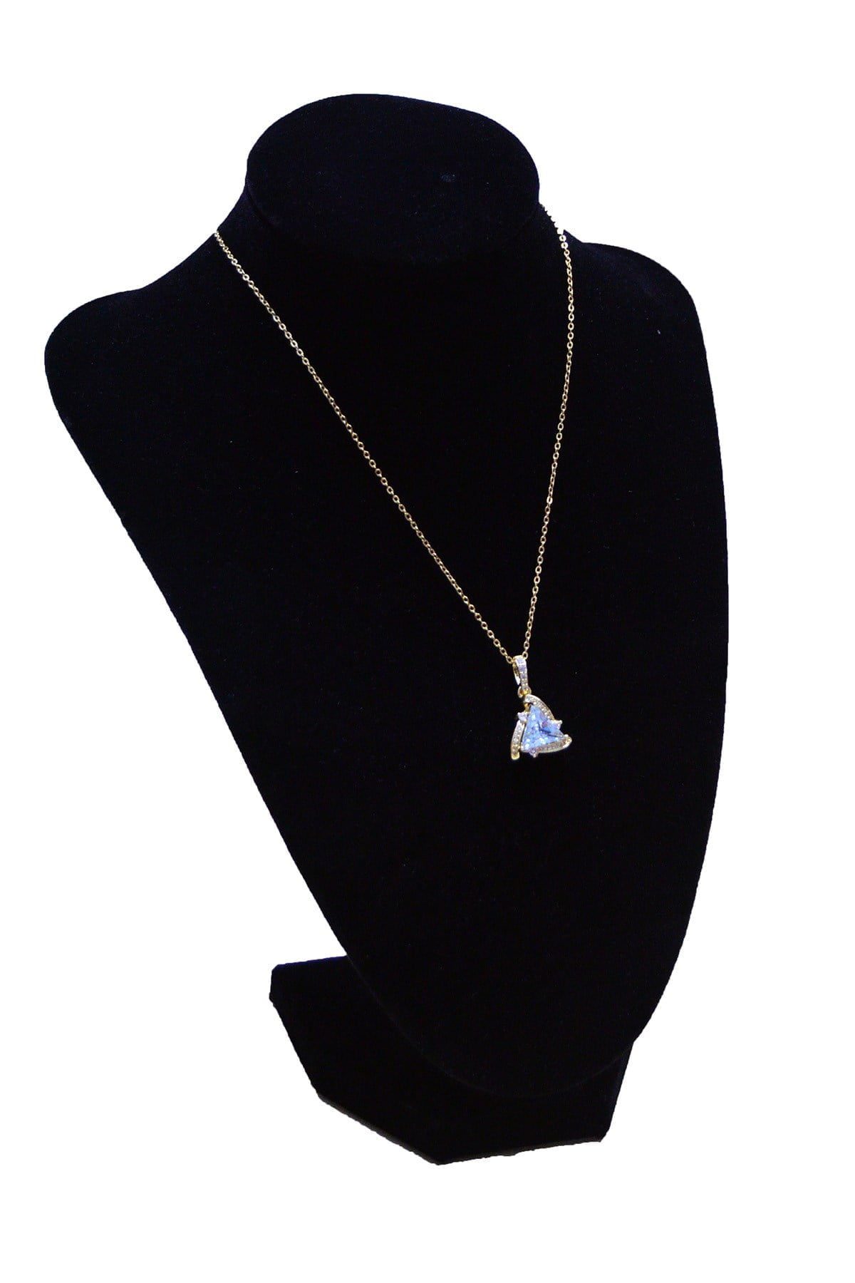 Toptan Altın Renk Üçgen Çelik Kolye - 2503 4 Toptan Altın Renk Üçgen Çelik Kolye - 2503 - Görsel 2