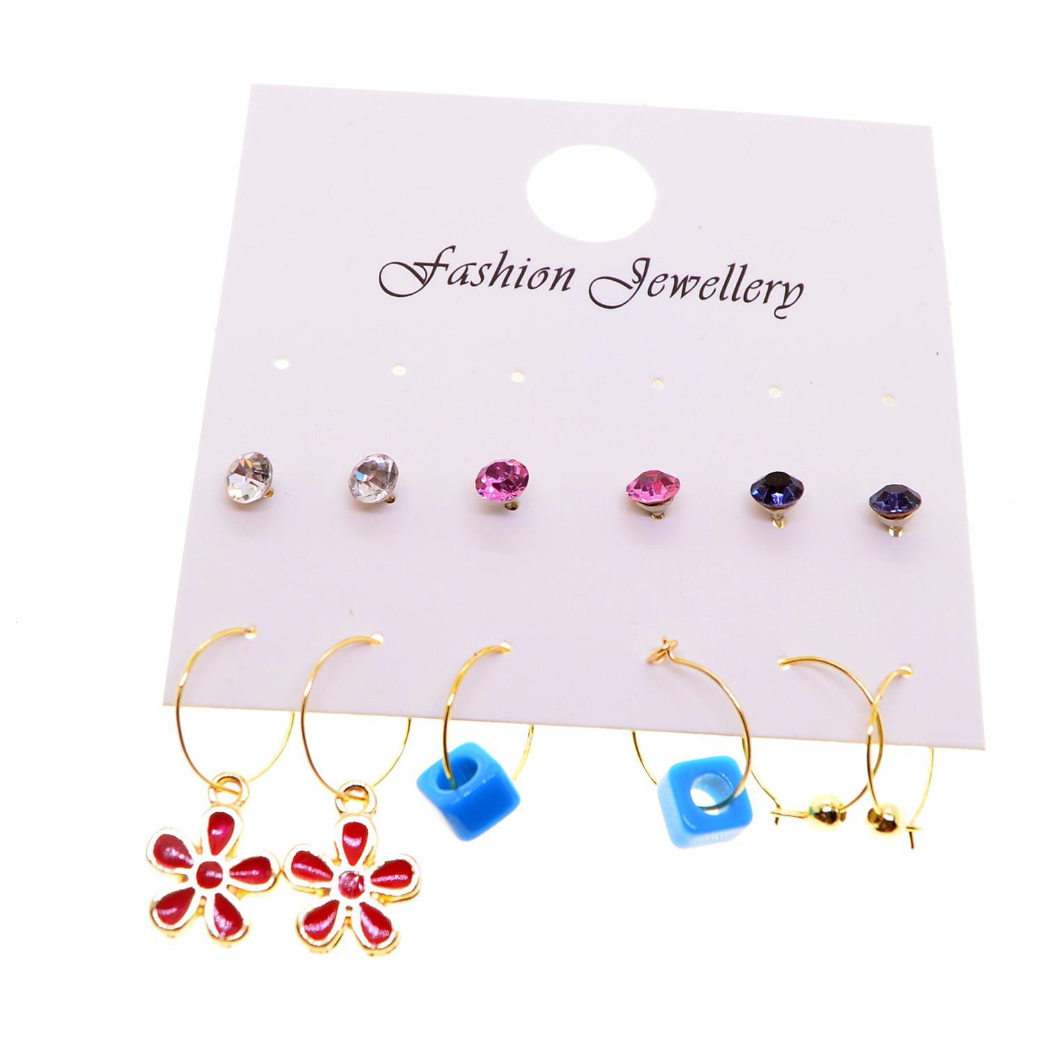 Toptan Altın Renk Papatya Kombin Karışık Küpe - 2702 3 Toptan Altın Renk Papatya Kombin Karışık Küpe - 2702