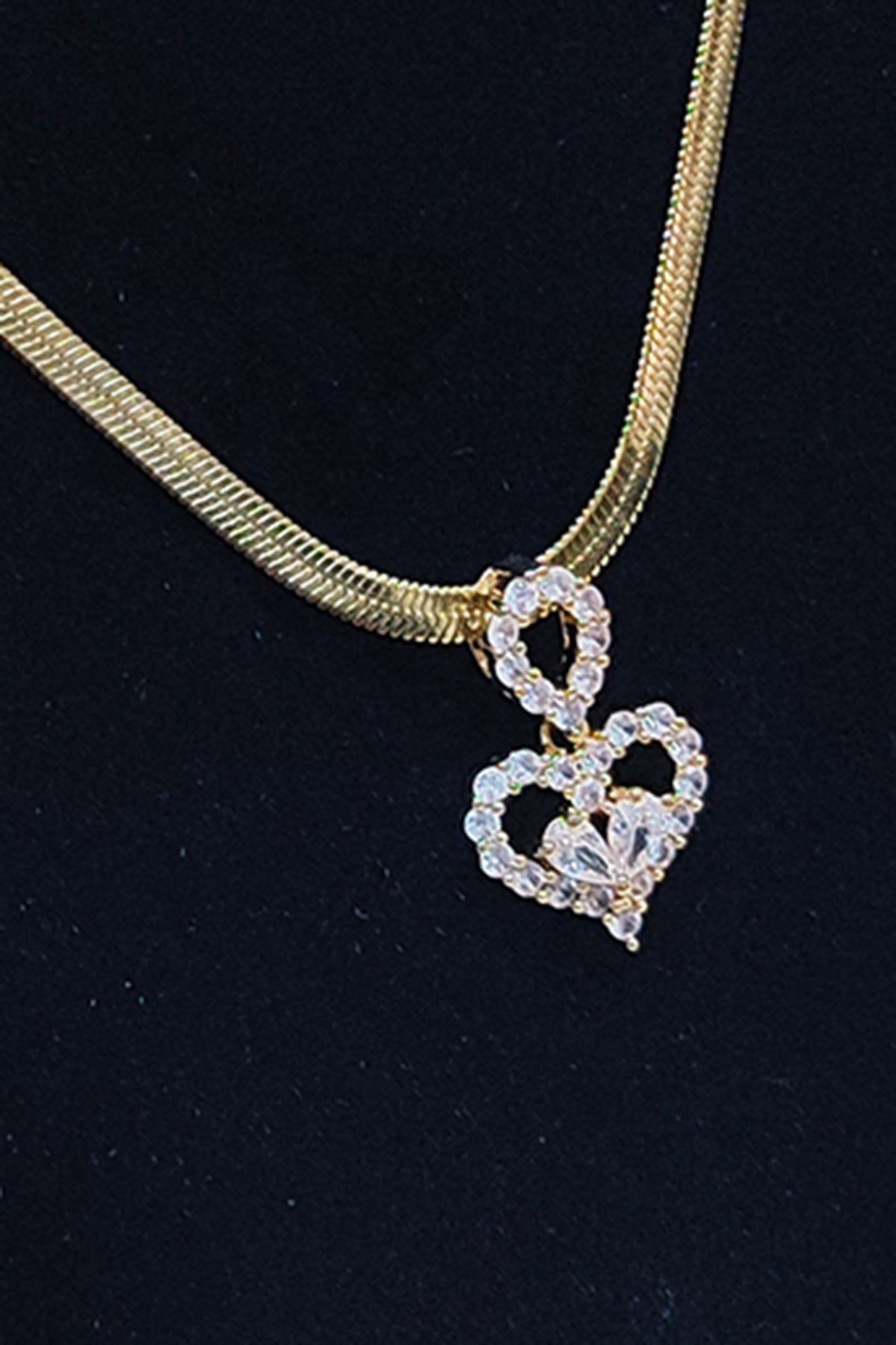 Toptan Altın Renk İtalyan Kalp Çelik Kolye - 2527 3 Toptan Altın Renk İtalyan Kalp Çelik Kolye - 2527