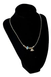 Toptan Altın Renk Beyaz Fil Pandora Model Zirkon Kolye  - 2768