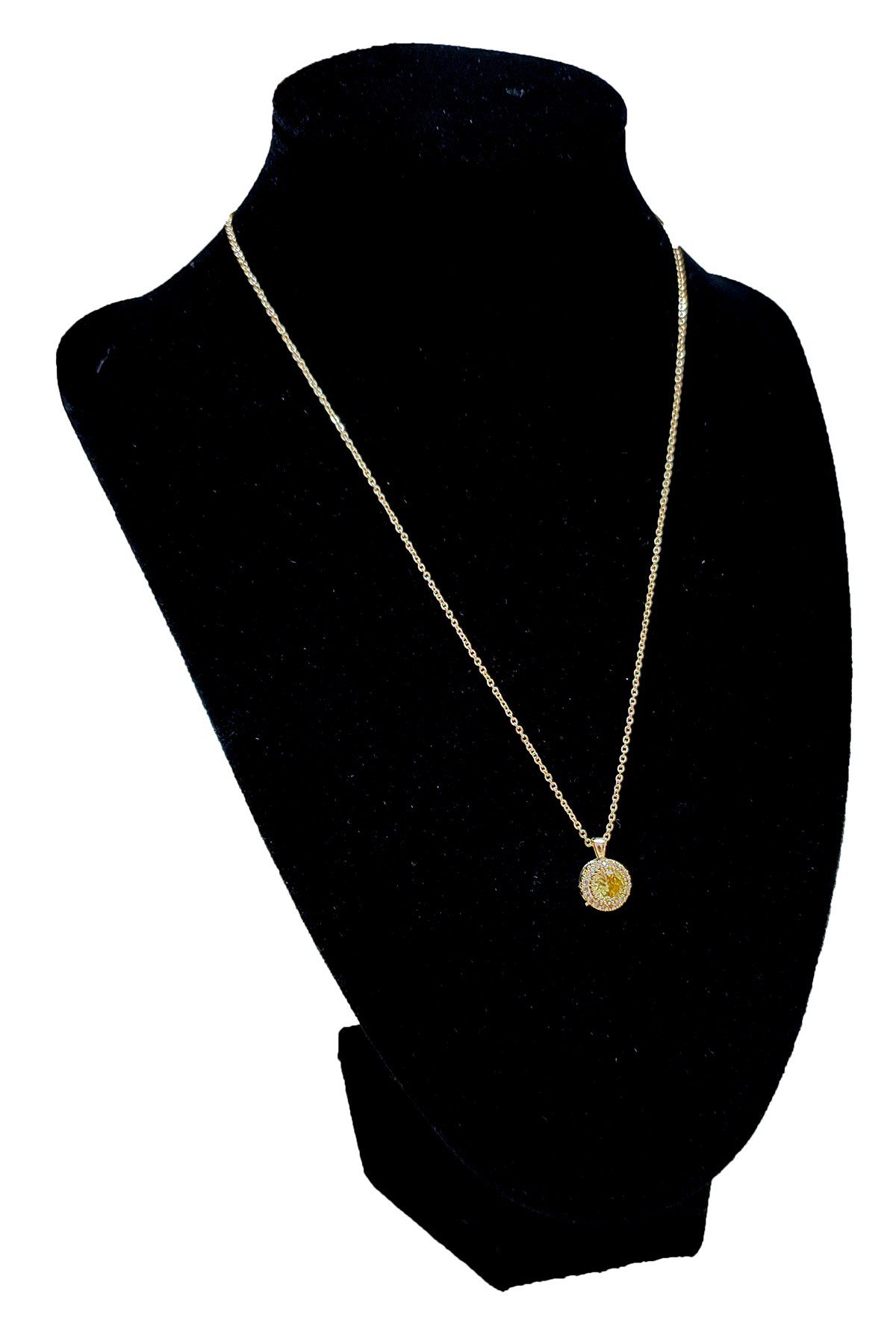 Toptan Altın Renk Sarı Taş Tuvarlak Model Zirkon Kolye - 2738 4 Toptan Altın Renk Sarı Taş Tuvarlak Model Zirkon Kolye - 2738 - Görsel 2